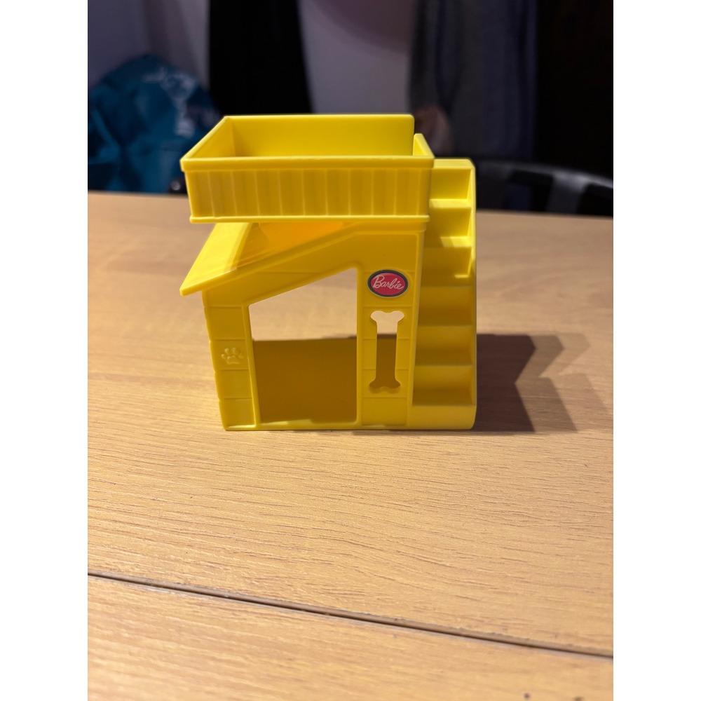 Mattel Barbie Yellow Dog House Replacement Piece Two Story Stairs Balcony Bone